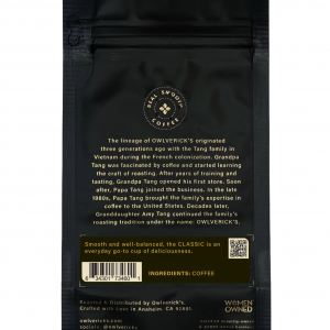 Classic Coffee Bag (Back) with small coffee flower design