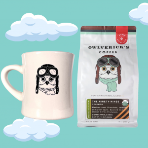 Pilot Owl Mug and Ninety-Nines Coffee Bag