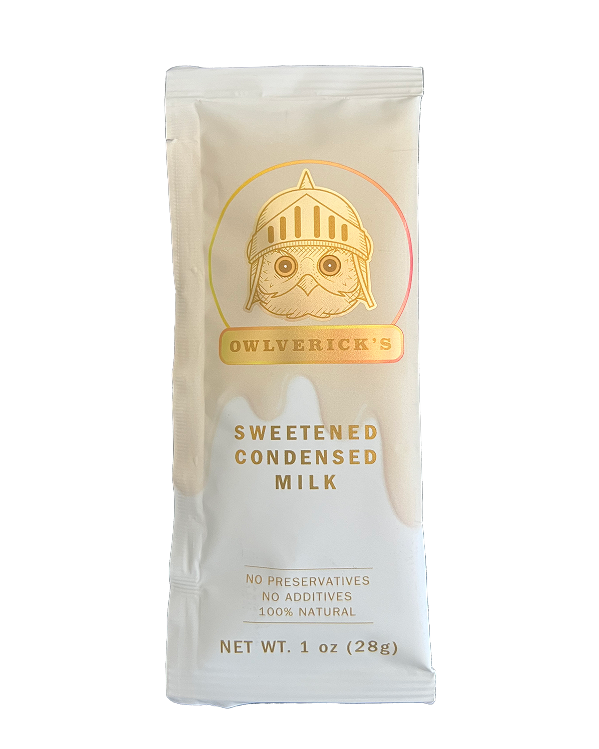 Front of Condensed Milk Single packet with Owl Design