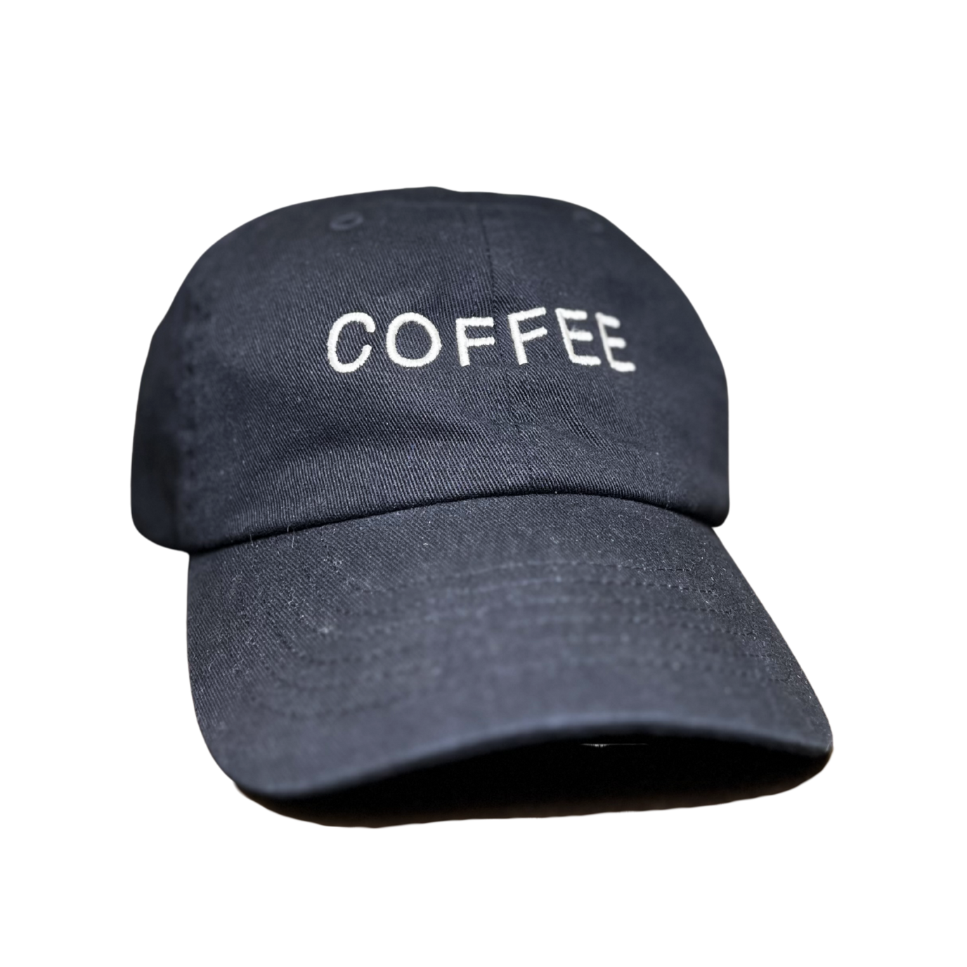 Black Hat with "Coffee" embroidery